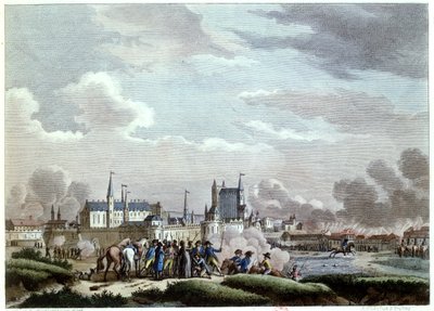 Der Angriff auf Nantes, 27.-29. Juni 1793, durch die Vendée-Insurgenten, 1800 von Desfontaines